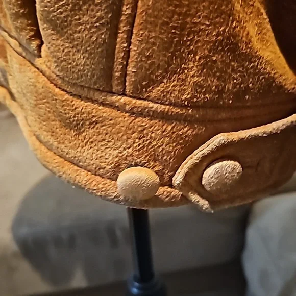 Leather Sherpa Jackets, Womens Large, Camel Color - Picture 8 of 14